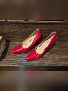 Elisabet Tang High Heels, Women Pumps Pointed Toe Stilettos size 10 red